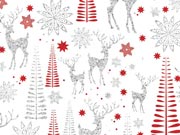 Sparkling Reindeer Wrapping Paper, 24"x417', Half Ream Roll-thumbnail