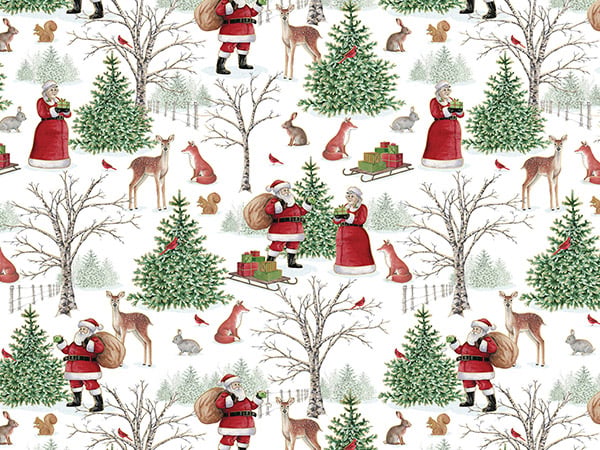 Woodland Wonder Wrapping Paper, 24"x833', Full Ream Roll