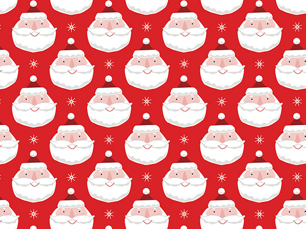 Chic Santa Wrapping Paper, 30"x417', Half Ream Roll