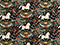 Rocking Horse Noel Black Gift Wrap, 30"x104' Roll-thumbnail