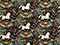 Rocking Horse Noel Black Gift Wrap, 30"x833', Full Ream Roll-thumbnail