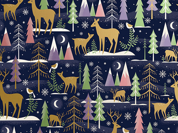 Winter Serenity Wrapping Paper, 30"x833', Full Ream Roll