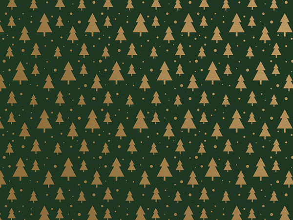 Modern Trees Kraft Wrapping Paper, 30"x833', Full Ream Roll