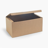 Recycled Kraft Pinstripe 1 Piece Gift Boxes,12x6x6