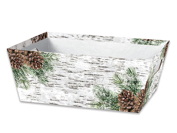 Birch and Pine, Large Wide Base Market Tray, 6 Pack