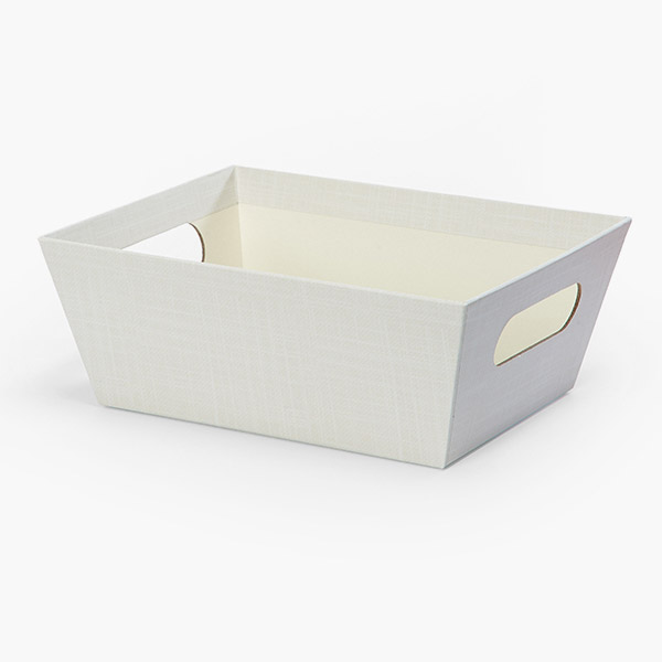 Taupe Linen, Large Wide Base Market Tray, 6 Pack