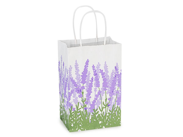 Lavender Field White Kraft Bags Rose 5.5x3.25x8.5", 250 Pack