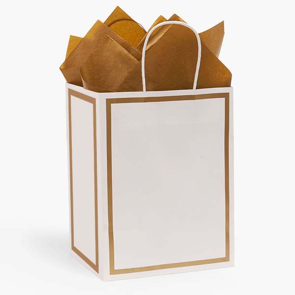 Gold Luxe Borders Cub 8x4.75x10", 100 Pack
