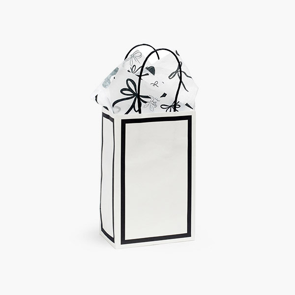 Luxe Borders Paper Gift Bags, Rose 5.25x3.5x8.25", 25 Pack