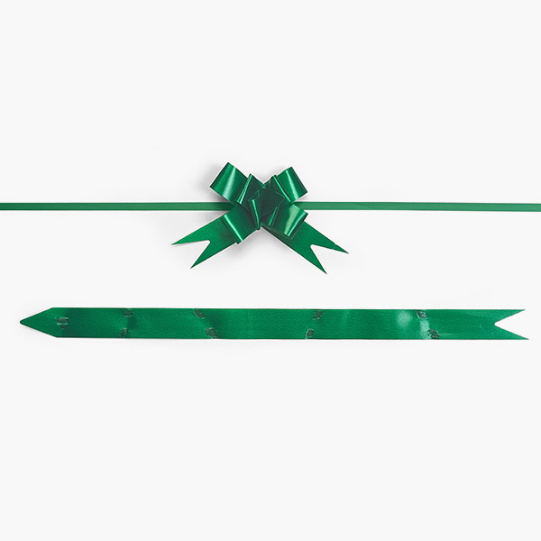 Mini Emerald Green Butterfly Pull Bows, 50 Pack