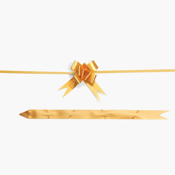 Mini Gold Butterfly Pull Bows, 50 Pack
