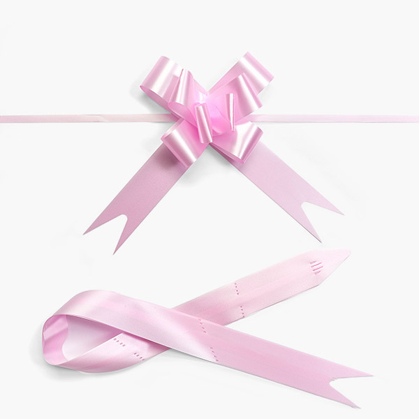 Medium Pink Butterfly Pull Bows, 100 Pack