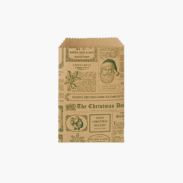 Christmas Times Paper Merchandise Bags, 4.75x6.75",100 Pack