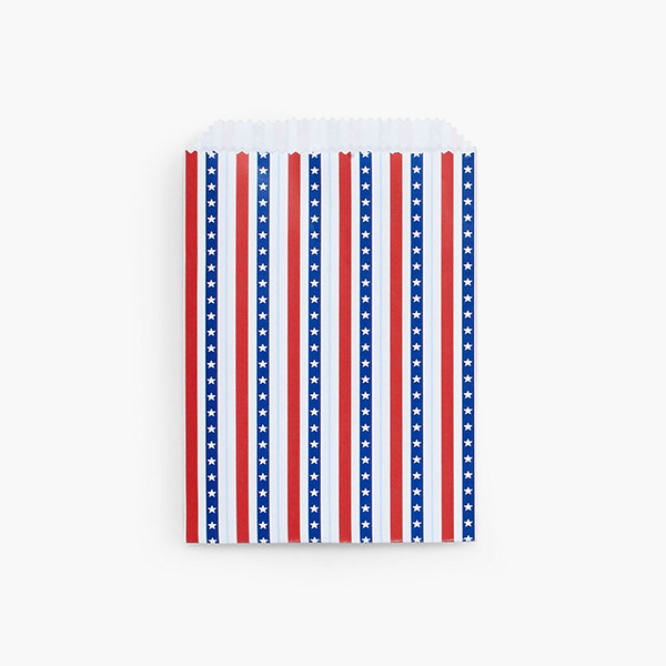 Stars and Stripes Paper Merchandise Bags, 4.75x6.75",500 Pack