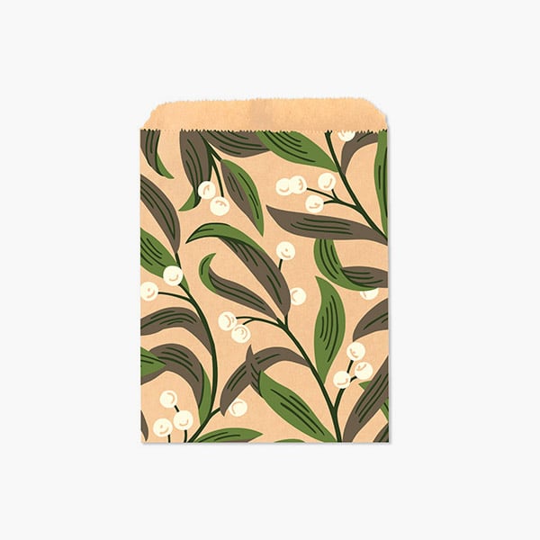 White Berries Paper Merchandise Bags, 4.75x6.75", 500 Pack