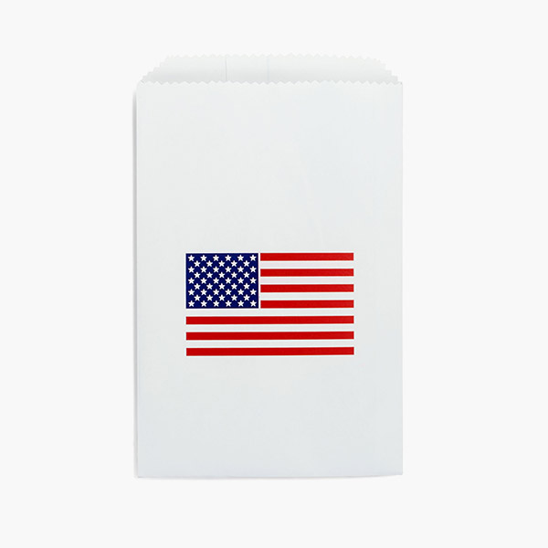 American Flag Paper Merchandise Bags, 6.25x9.25",500 Pack