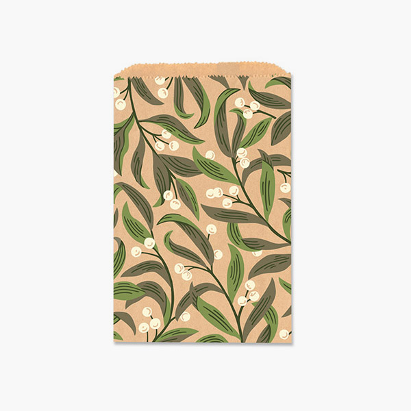 White Berries Paper Merchandise Bags, 6.25x9.25", 500 Pack