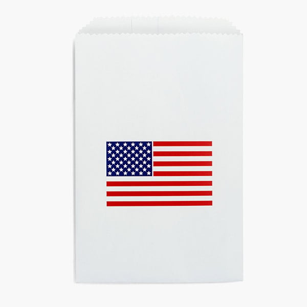 American Flag Paper Merchandise Bags, 8.5x11",500 Pack