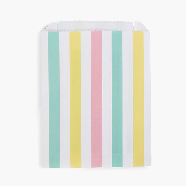 Cabana Stripes Paper Merchandise Bags, 8.5x11",500 Pack
