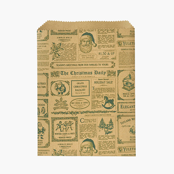 Christmas Times Paper Merchandise Bags, 8.5x11",100 Pack