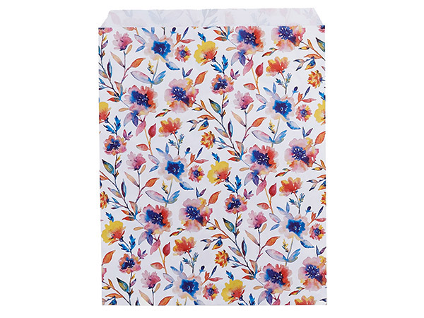 Floral Rain Paper Merchandise Bags, 8.5x11", 500 Pack