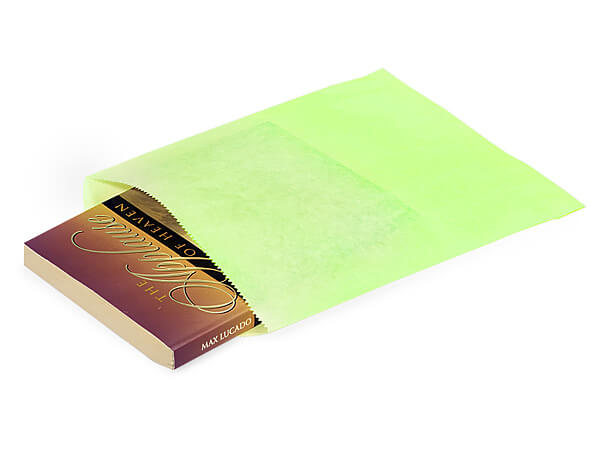 Lime Green Paper Merchandise Bags, 8.5x11", 1000 Bulk Pack