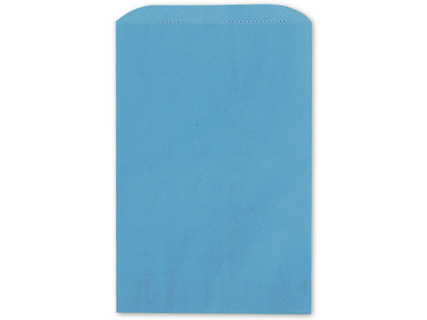 Sky Blue Paper Merchandise Bags, 8.5x11", 1000 Bulk Pack