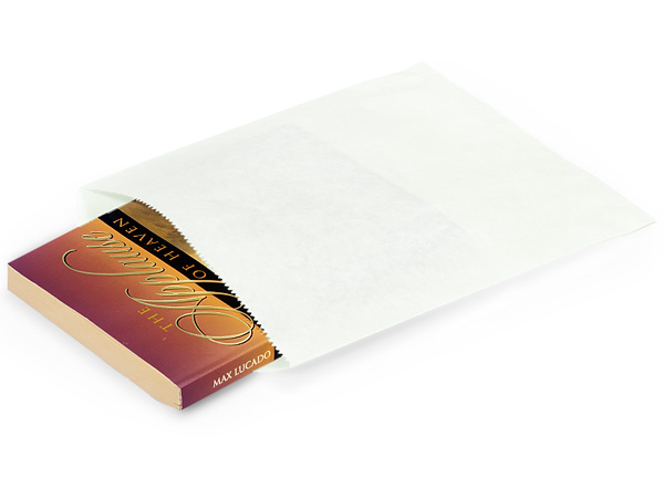 White Kraft Paper Merchandise Bags, 8.5x11", 1000 Bulk Pack