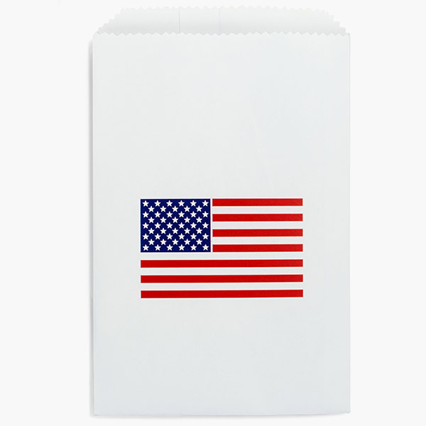 American Flag Paper Merchandise Bags, 12x15",500 Pack