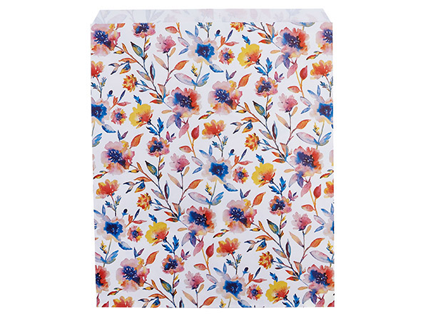 Floral Rain Paper Merchandise Bags, 12x15", 500 Pack