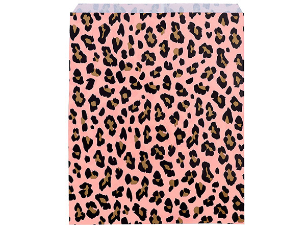 Lipstick Leopard Paper Merchandise Bags, 12x15", 500 Pack
