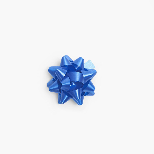Small Royal Blue Self Adhesive Star Gift Bows, 48 Pack