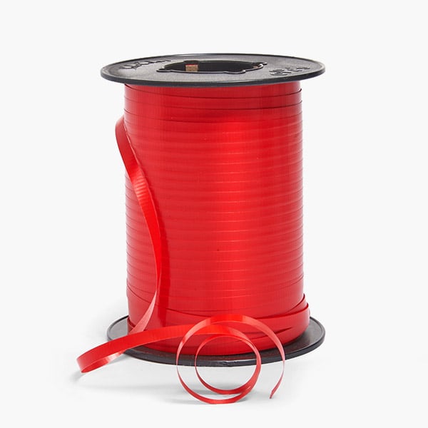 Hot Red Curling Ribbon, 3/16"x510 yards
