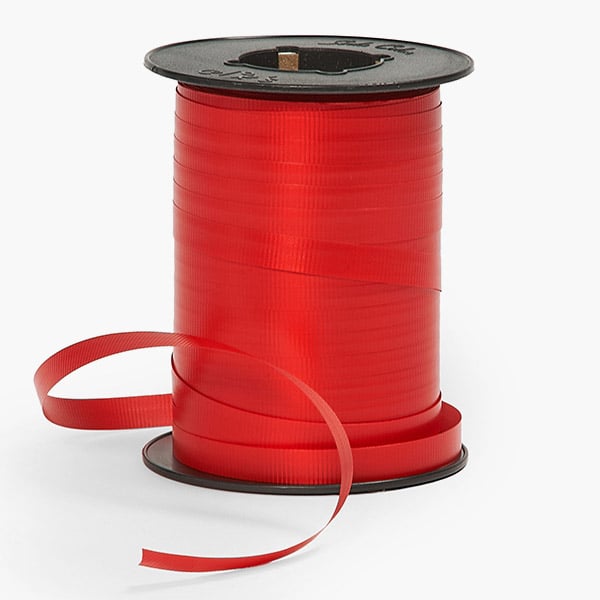 Hot Red Curling Ribbon, 3/8"x260 yards