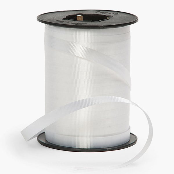 White Curling Ribbon, 3/8"x260 yards