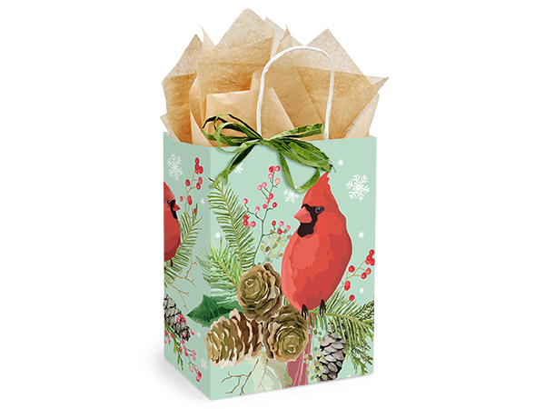 Majestic Cardinal Paper Gift Bags, Cub 8x4.75x10", 250 Pack