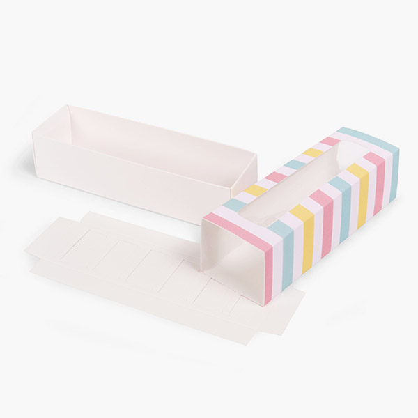 Cabana Macaron Cookie Box Set 8.25x2.5x2", 10 Pack