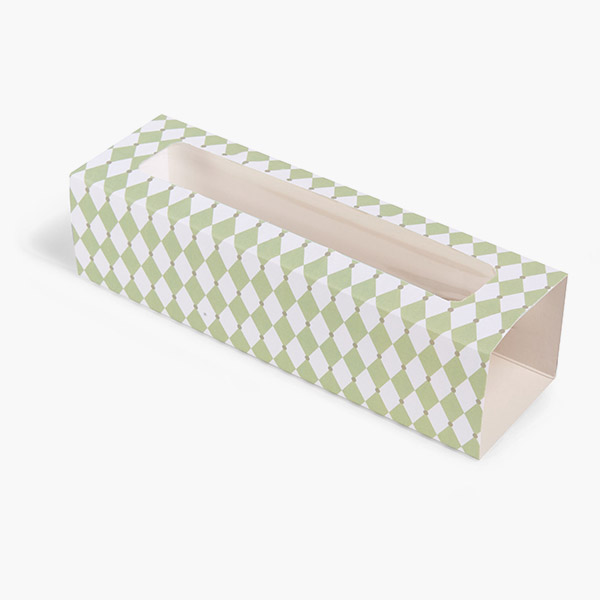 Sage Harlequin Macaron Cookie Sleeve w/ Window,8.25x2.5x2",100 Pk