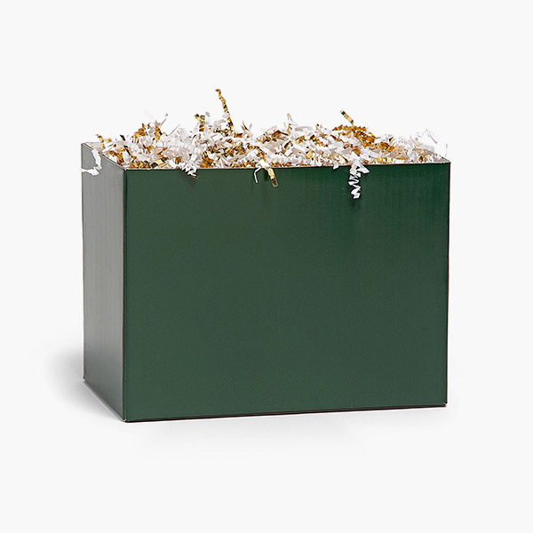 Emerald Green Matte Basket Box, Medium 8.25x4.75x6.25", 6 Pack