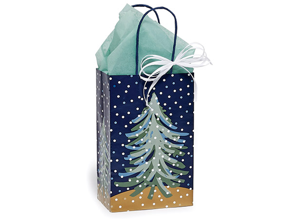 Midnight Flurry Paper Gift Bag, Rose 5.25x3.50x8.25", 250 Pack