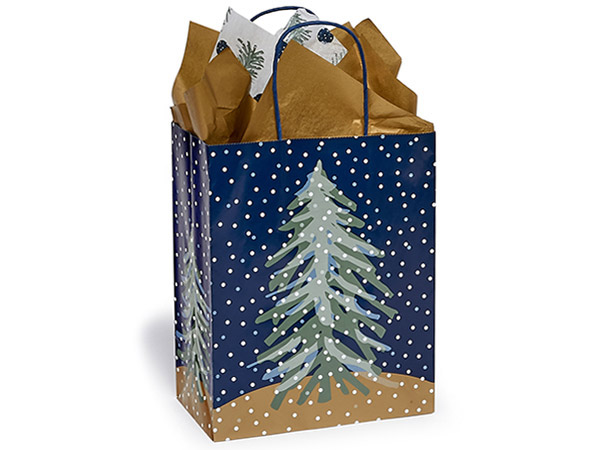 *Midnight Flurry Paper Gift Bag, Cub,8x4.75x10", 100 Pack