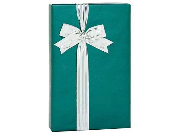 Teal Metallic Kraft Gift Wrapping Paper