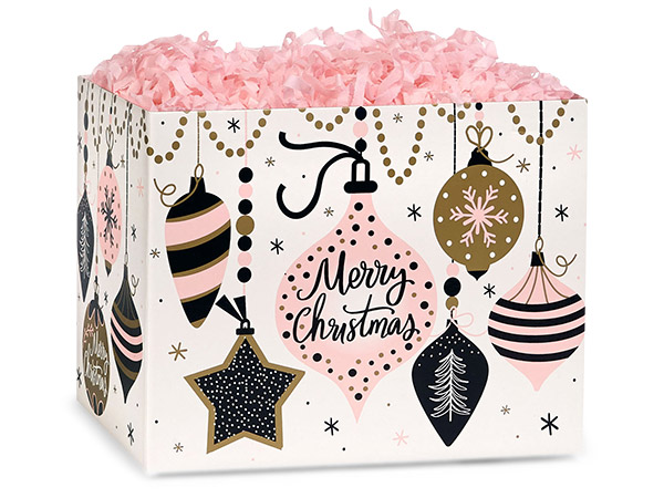 Merry Ornaments Basket Box Large 10.25x6x7.5", 6 Pack