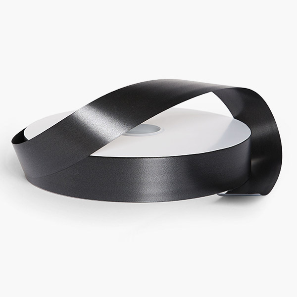 Black Poly Ribbon, 1-1/4"x250 yards