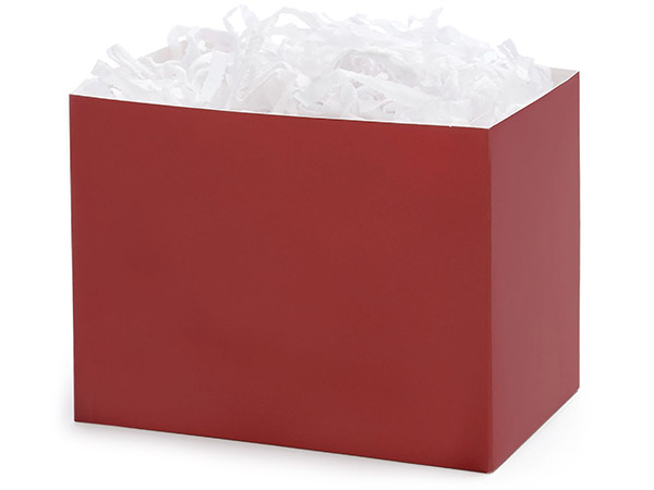Red Matte Basket Box, Large 10.25x6x7.5", 6 Pack