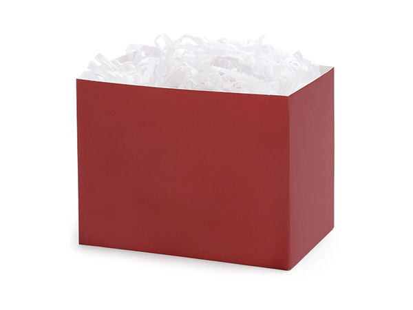 Red Matte Basket Box, Small 6.75x4x5", 6 Pack