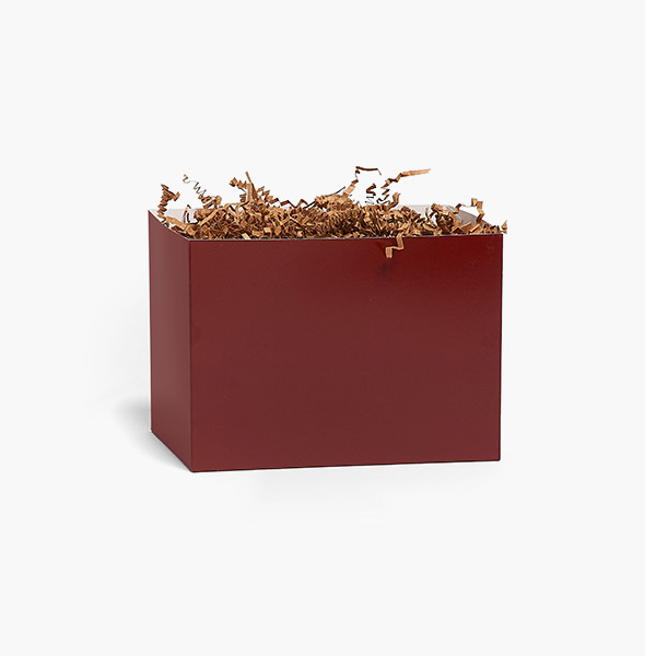 Ruby Red Matte Basket Box, Small 6.75x4x5", 6 Pack