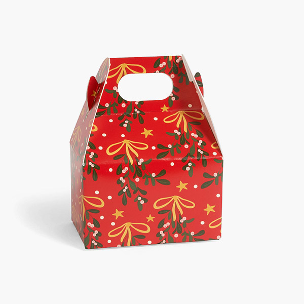 Mistletoe Bows Mini Gable Box, 4x2.5x2.5", 6 Pack