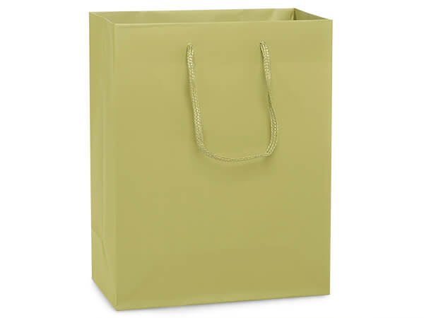 *Sage Matte Gift Bags, Cub 8x4x10", 100 Pack