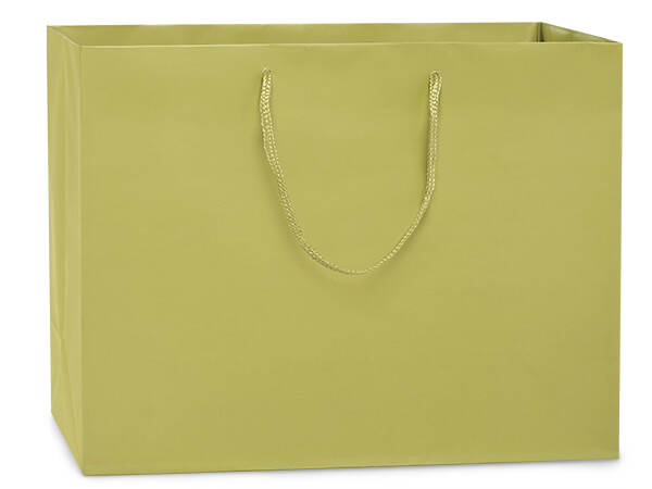 *Sage Matte Gift Bags, Medium 13x5x10", 100 Pack